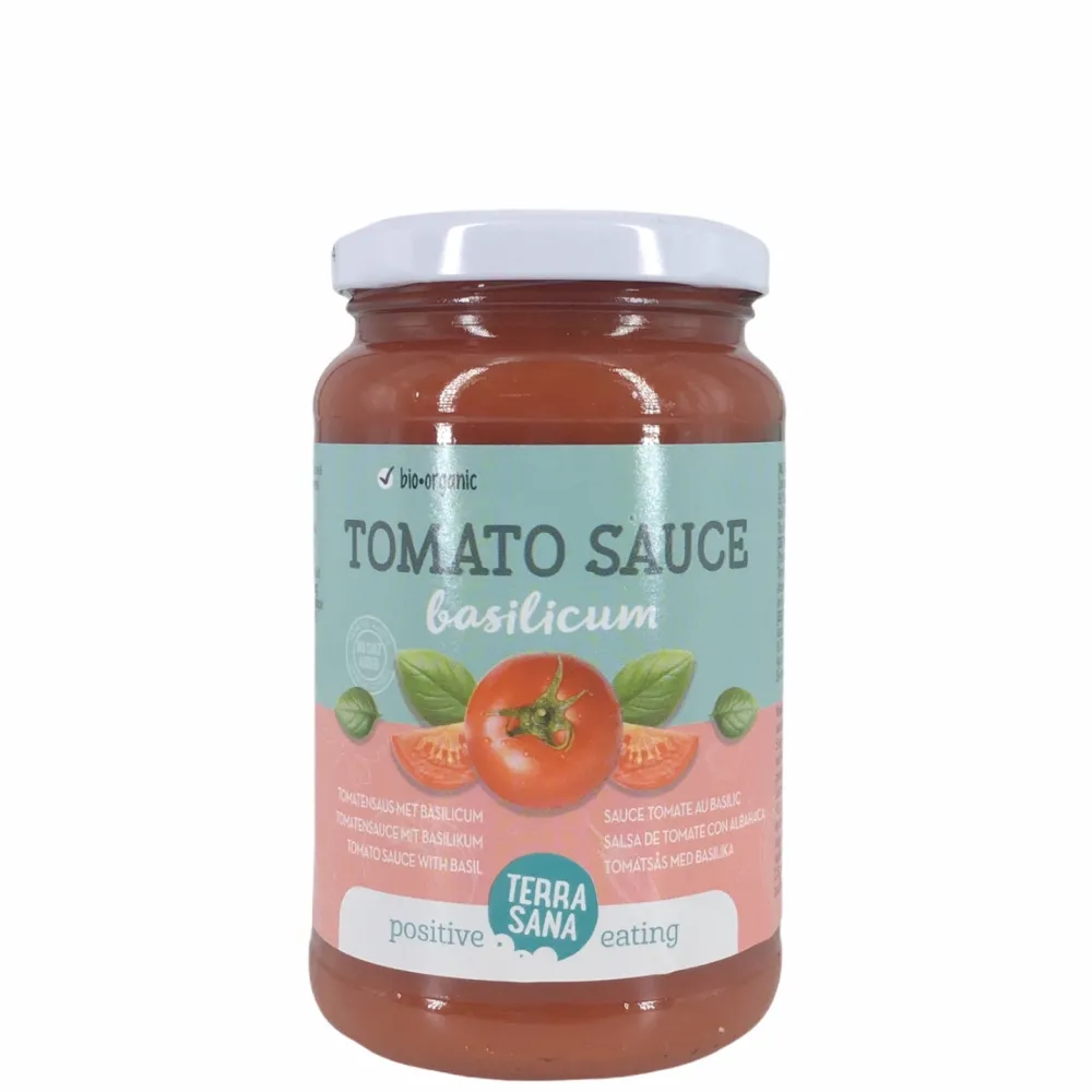 Terrasana Conserven (in Glas)|Tomatensaus>Tomatensaus met basilicum - 340g - BIO