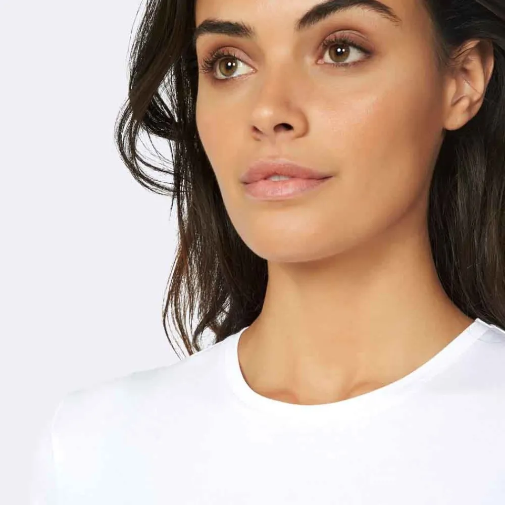 Boody Shirts>T-shirt Dames met ronde hals - wit