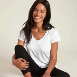 Boody Shirts>T-shirt Dames met V-hals - wit
