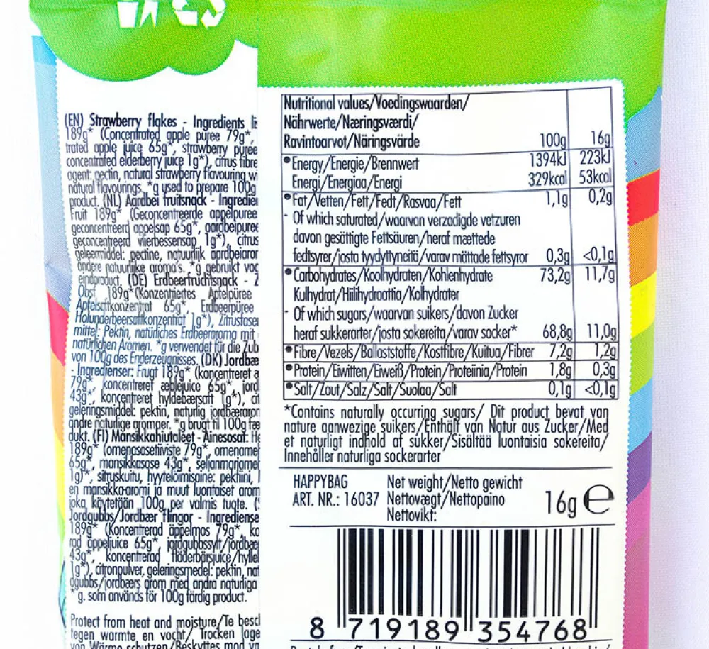 Fruitfunk Baby & Kind|Snoepjes>Unicorn Happybag Aardbei - 16g