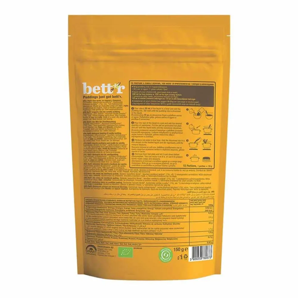 Bett'r Pudding En Pannenkoek>Vanille Pudding Mix - 150g - BIO