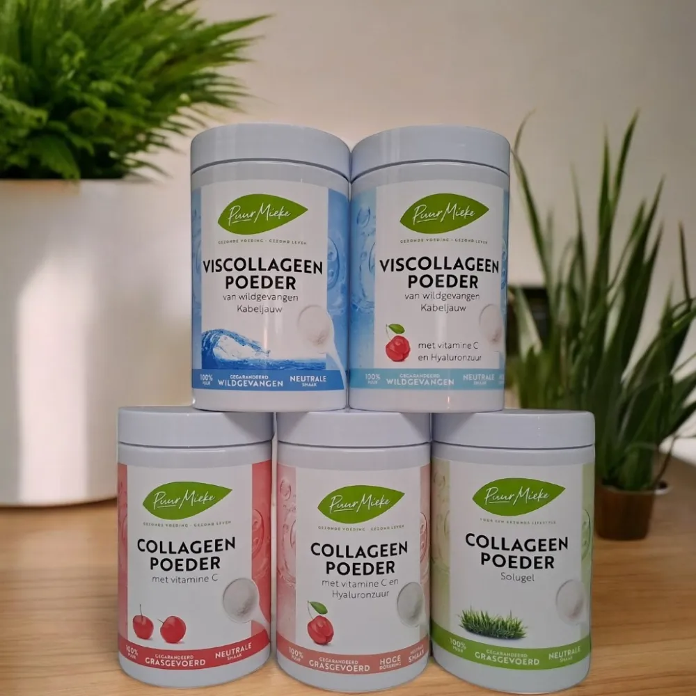 Puur Mieke Rimpels|Puur Mieke Supplementen>Viscollageen Poeder met Hyaluronzuur & Vitamine C - 250g
