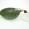 Natura Induction Wokpan Zonder Teflon>Wok/Wadjan XL 32cm - 2 grepen met Deksel - VegeTek