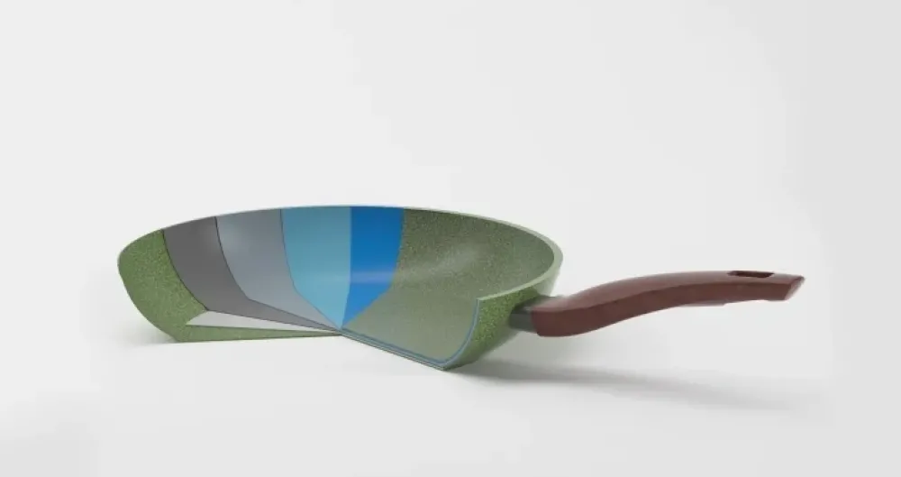 Natura Induction Wokpan Zonder Teflon>Wok/Wadjan XL 32cm - 2 grepen met Deksel - VegeTek