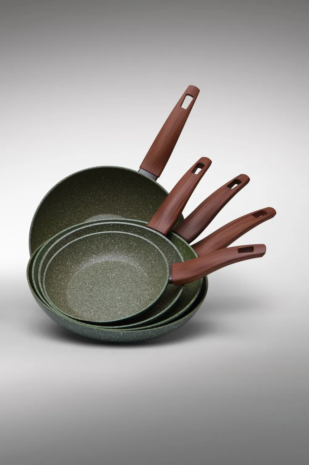 Natura Induction Wokpan Zonder Teflon>Wok/Wadjan XL 32cm - 2 grepen met Deksel - VegeTek