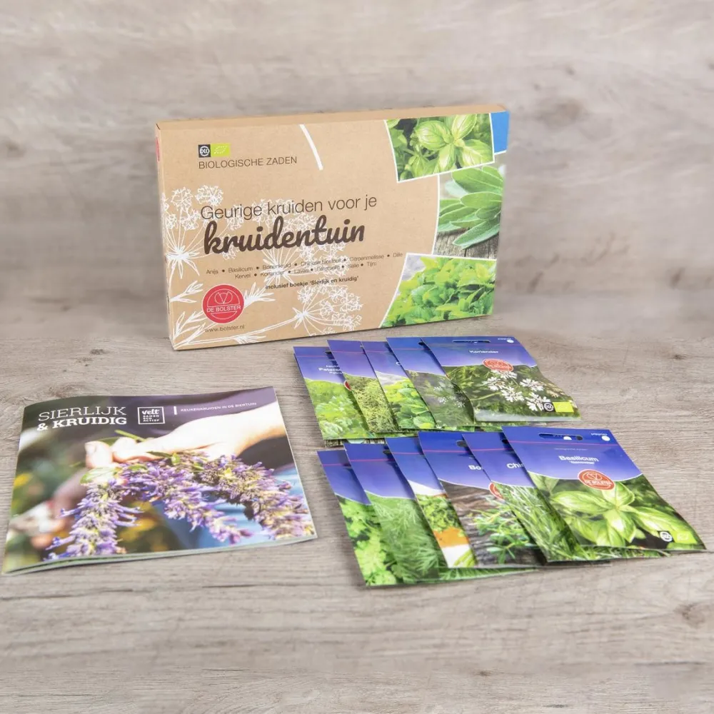 De Bolster Zadenpakket>Zadenpakket 'De kruidentuin' - BIO