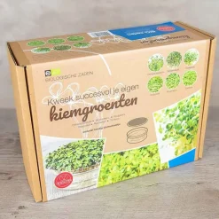 De Bolster Kweeksets|Kiemgroenten>Zadenpakket 'Kiemgroenten met schaaltje' - BIO