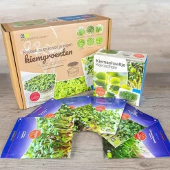 De Bolster Kweeksets|Kiemgroenten>Zadenpakket 'Kiemgroenten met schaaltje' - BIO